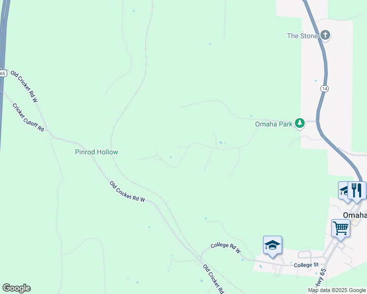 map of restaurants, bars, coffee shops, grocery stores, and more near West Drive in Boone County