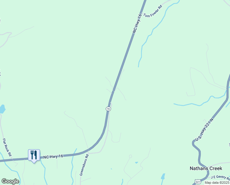 map of restaurants, bars, coffee shops, grocery stores, and more near 226 Old Ridge Road in Crumpler