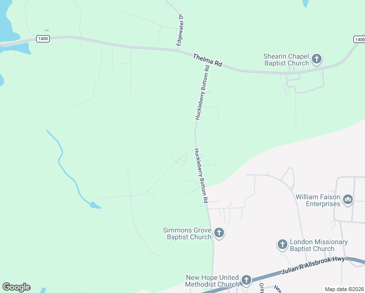 map of restaurants, bars, coffee shops, grocery stores, and more near Sugar Berry Drive in Roanoke Rapids
