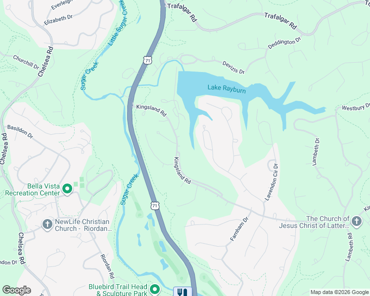 map of restaurants, bars, coffee shops, grocery stores, and more near 2 Stanway Lane in Bella Vista