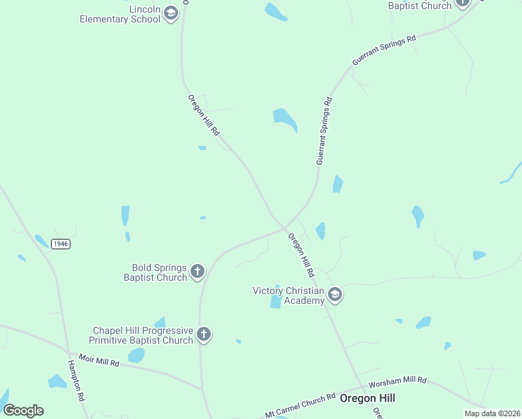 map of restaurants, bars, coffee shops, grocery stores, and more near 2023 Oregon Hill Road in Ruffin