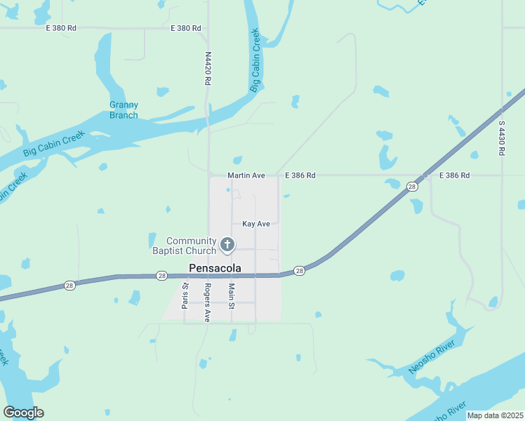 map of restaurants, bars, coffee shops, grocery stores, and more near 442258 Kay Avenue in Pensacola
