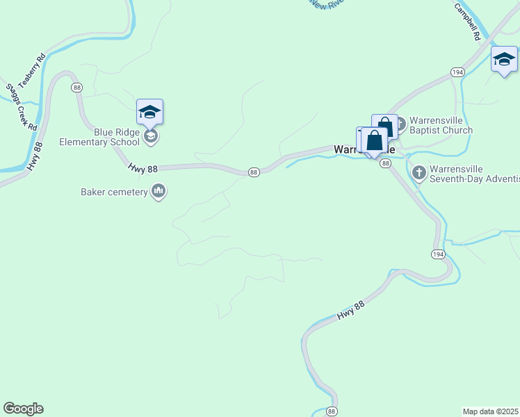 map of restaurants, bars, coffee shops, grocery stores, and more near 5455 North Carolina 88 in Warrensville