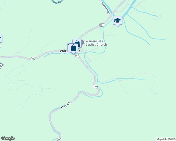 map of restaurants, bars, coffee shops, grocery stores, and more near 4919 North Carolina 88 in Warrensville