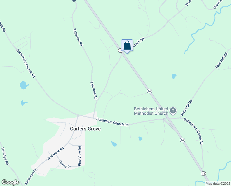 map of restaurants, bars, coffee shops, grocery stores, and more near 220 Jarrell Farm Road in Reidsville