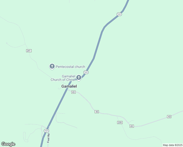 map of restaurants, bars, coffee shops, grocery stores, and more near 7901 Arkansas 101 in Gamaliel