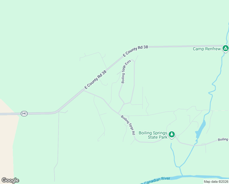 map of restaurants, bars, coffee shops, grocery stores, and more near 5414 Oklahoma 34C in Woodward