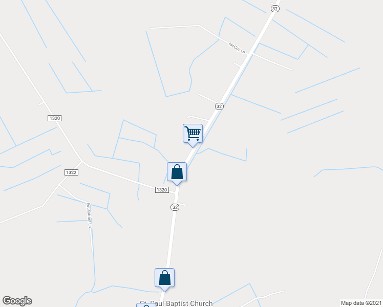 map of restaurants, bars, coffee shops, grocery stores, and more near 113 North Carolina 32 in Sunbury