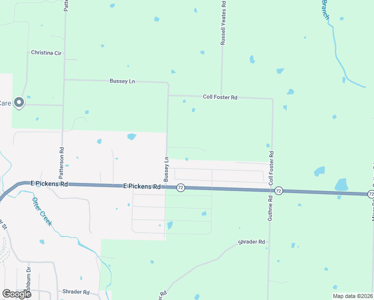 map of restaurants, bars, coffee shops, grocery stores, and more near 1896 Bussey Lane in Pea Ridge
