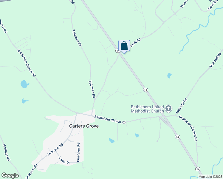 map of restaurants, bars, coffee shops, grocery stores, and more near 220 Jarrell Farm Road in Reidsville