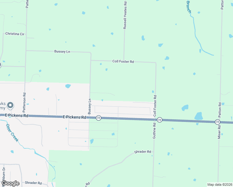 map of restaurants, bars, coffee shops, grocery stores, and more near 2050 Bussey Lane in Pea Ridge