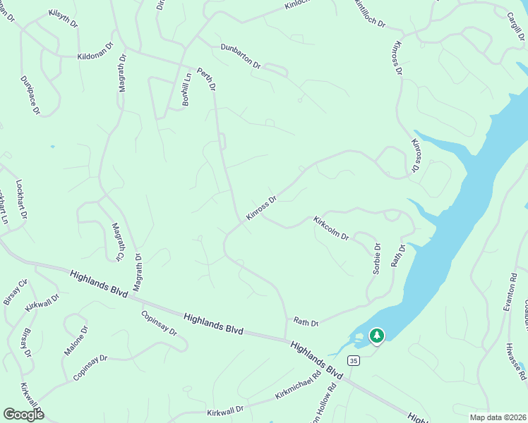 map of restaurants, bars, coffee shops, grocery stores, and more near 1 Kirkcolm Drive in Bella Vista