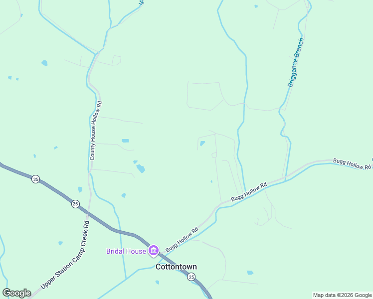 map of restaurants, bars, coffee shops, grocery stores, and more near 185 Bugg Hollow Road in Gallatin