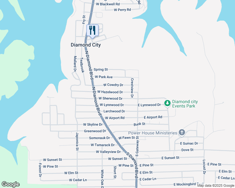 map of restaurants, bars, coffee shops, grocery stores, and more near 208 West Hazelwood Drive in Lead Hill