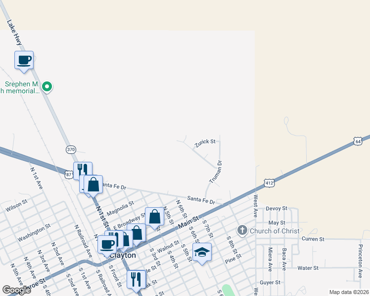 map of restaurants, bars, coffee shops, grocery stores, and more near 774-998 Jenkins Road in Clayton