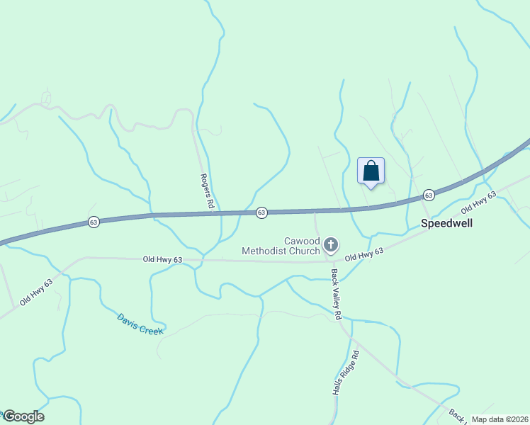 map of restaurants, bars, coffee shops, grocery stores, and more near 7774 Tennessee 63 in Speedwell