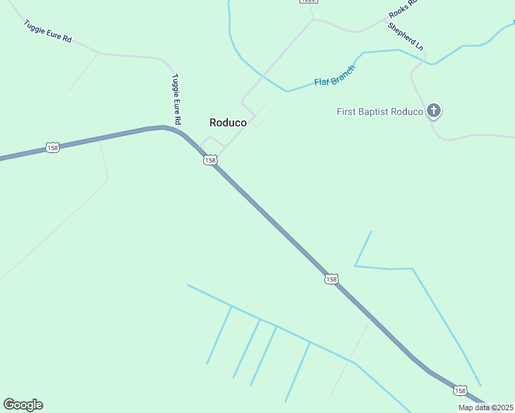 map of restaurants, bars, coffee shops, grocery stores, and more near 1415 U.S Highway 158 West in Eure