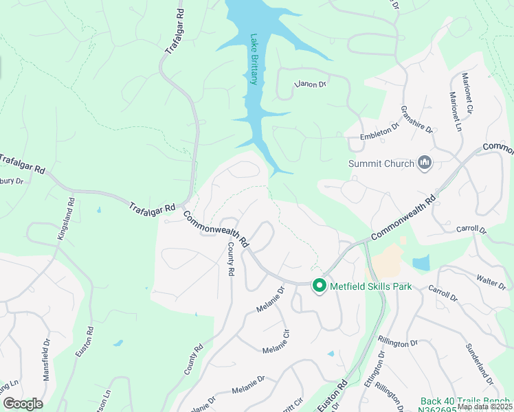 map of restaurants, bars, coffee shops, grocery stores, and more near 5 Duxford Circle in Bella Vista