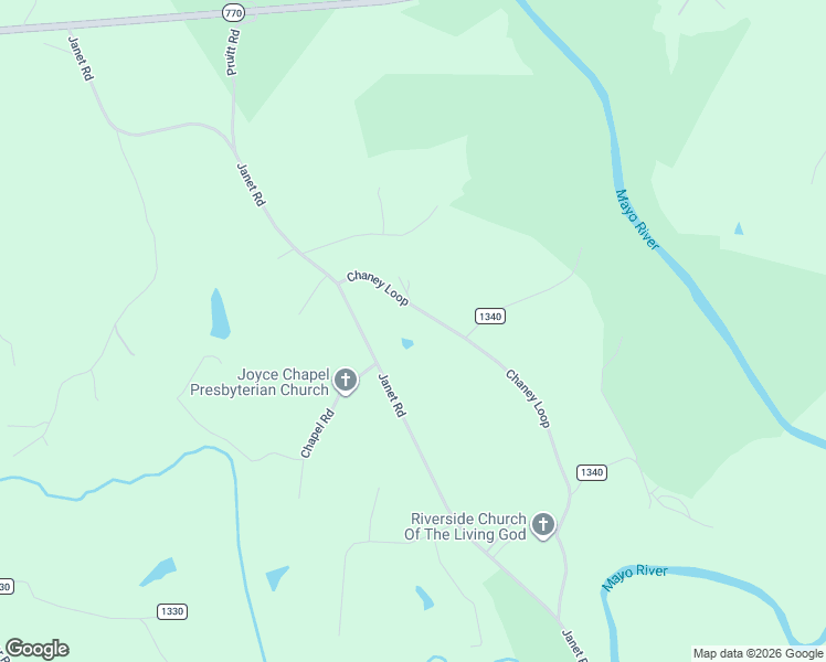 map of restaurants, bars, coffee shops, grocery stores, and more near 184 Chaney Loop in Stoneville