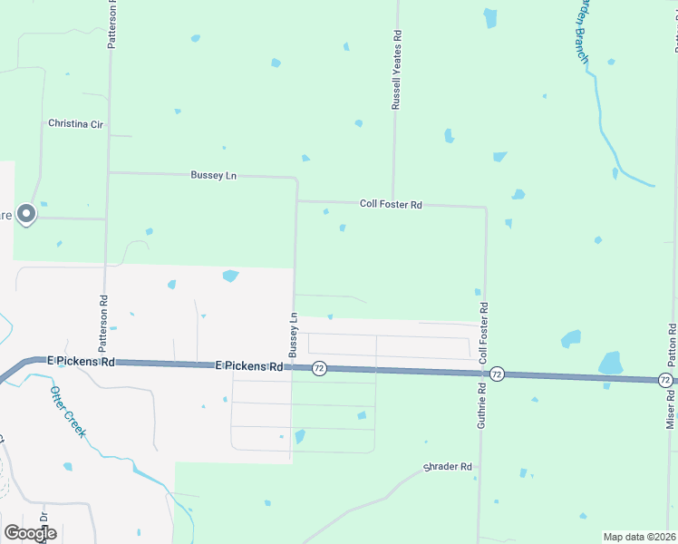 map of restaurants, bars, coffee shops, grocery stores, and more near 12909 Coll Foster Road in Pea Ridge