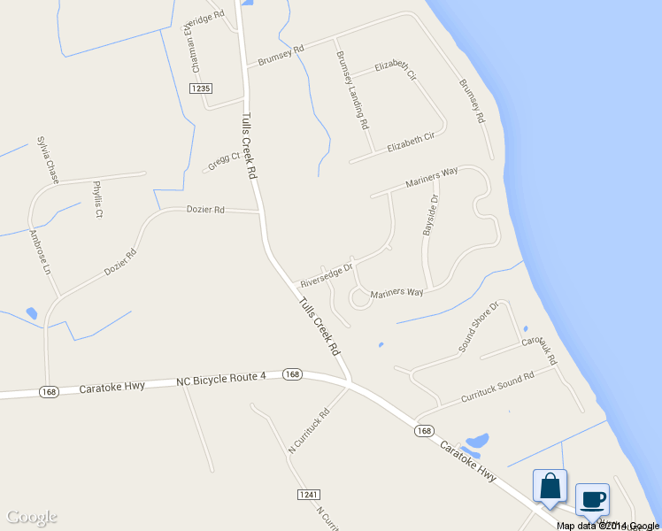 map of restaurants, bars, coffee shops, grocery stores, and more near 100 Kingfisher Cove in Moyock
