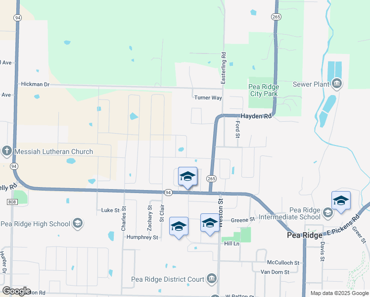 map of restaurants, bars, coffee shops, grocery stores, and more near 1993 Hayden Road in Pea Ridge