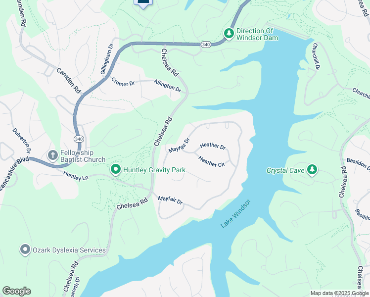 map of restaurants, bars, coffee shops, grocery stores, and more near 24 Mayfair Drive in Bella Vista