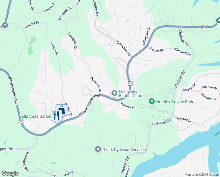 map of restaurants, bars, coffee shops, grocery stores, and more near 13 Watchet Lane in Bella Vista