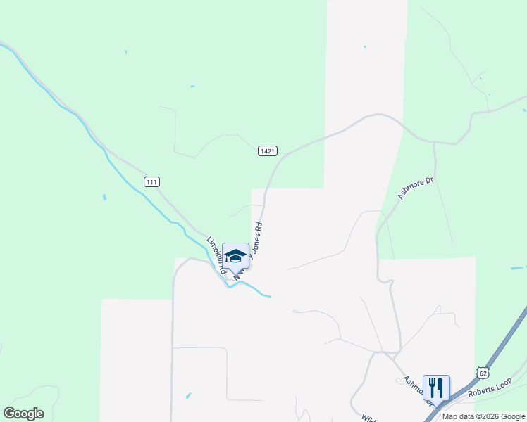 map of restaurants, bars, coffee shops, grocery stores, and more near 15577 North Wimpy Jones Road in Garfield