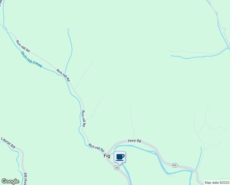map of restaurants, bars, coffee shops, grocery stores, and more near 446 Rich Hill Road in Creston