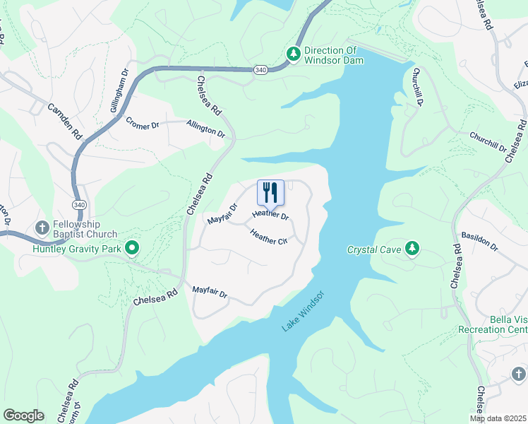 map of restaurants, bars, coffee shops, grocery stores, and more near 28 Heather Drive in Bella Vista