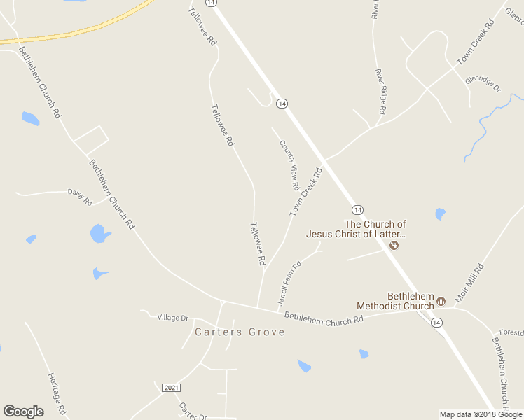 map of restaurants, bars, coffee shops, grocery stores, and more near 1370 Tellowee Road in Eden