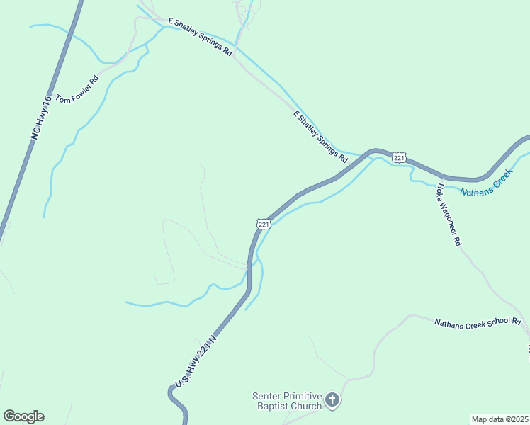 map of restaurants, bars, coffee shops, grocery stores, and more near 7277 U.S. Highway 221 North in Crumpler