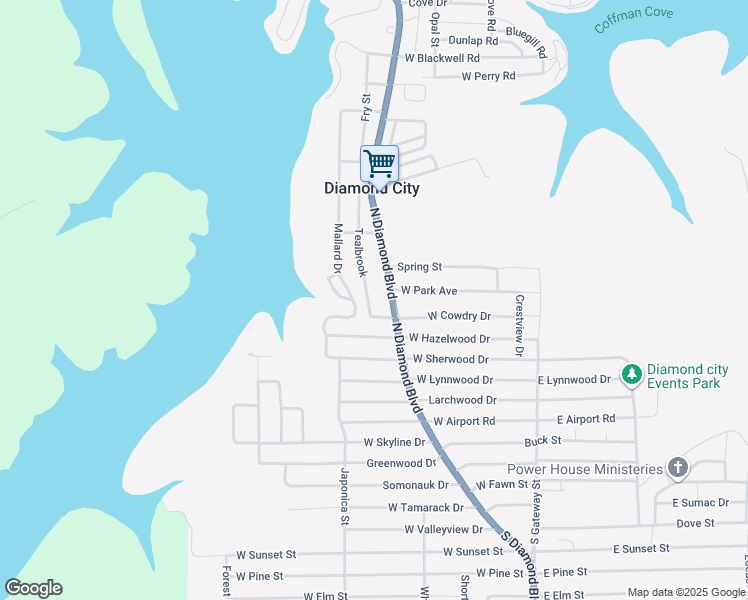 map of restaurants, bars, coffee shops, grocery stores, and more near 623 Tealbrook in Diamond City