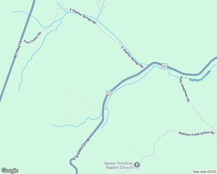 map of restaurants, bars, coffee shops, grocery stores, and more near 7277 U.S. Highway 221 North in Crumpler