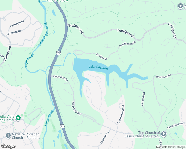 map of restaurants, bars, coffee shops, grocery stores, and more near 4 Deerhurst Lane in Bella Vista