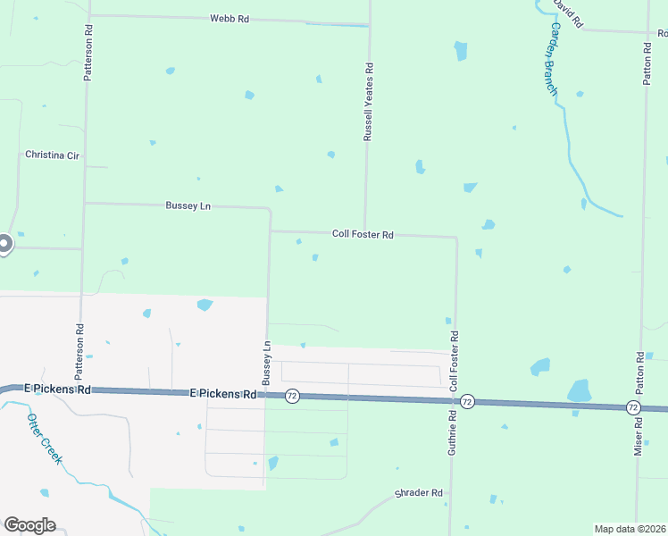 map of restaurants, bars, coffee shops, grocery stores, and more near 12909 Coll Foster Road in Pea Ridge