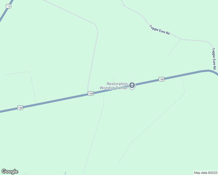 map of restaurants, bars, coffee shops, grocery stores, and more near 1639 U.S. 158 in Eure