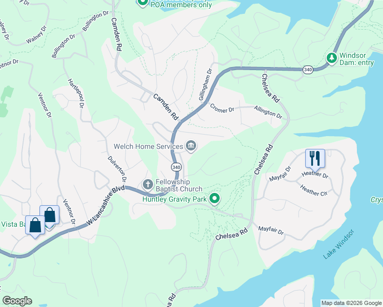 map of restaurants, bars, coffee shops, grocery stores, and more near 7 Harling Lane in Bella Vista