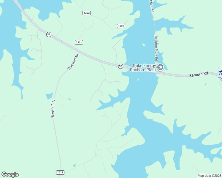 map of restaurants, bars, coffee shops, grocery stores, and more near 45 Maple Court Road in Semora