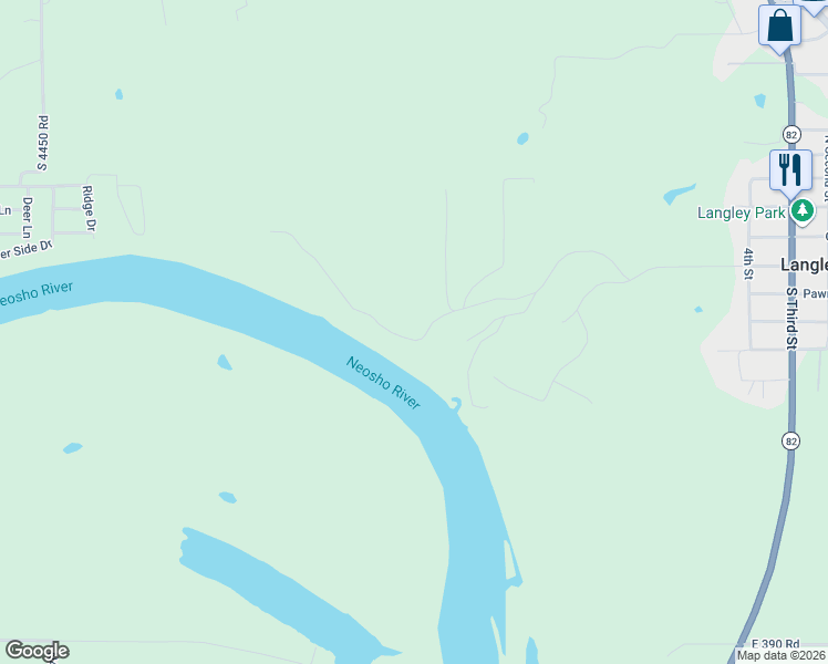 map of restaurants, bars, coffee shops, grocery stores, and more near 718 Maple Brook Lane in Vinita