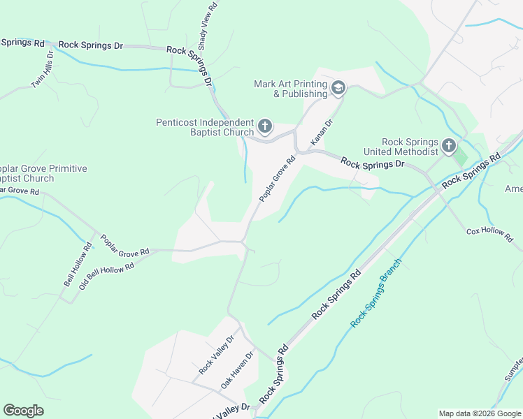 map of restaurants, bars, coffee shops, grocery stores, and more near 297 Poplar Grove Road in Kingsport