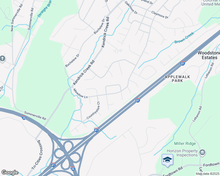 map of restaurants, bars, coffee shops, grocery stores, and more near 119 Arlington Circle in Kingsport