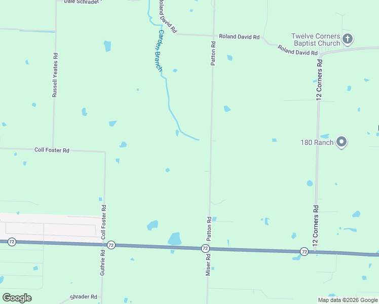 map of restaurants, bars, coffee shops, grocery stores, and more near 15515 Patton Road in Pea Ridge