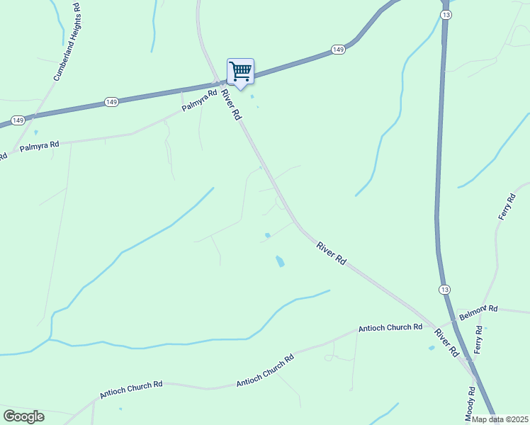map of restaurants, bars, coffee shops, grocery stores, and more near 2162 River Road in Clarksville