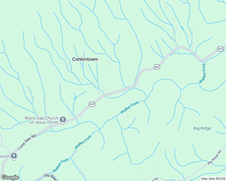 map of restaurants, bars, coffee shops, grocery stores, and more near 7077 Lone Star Road in Kingsport