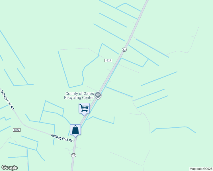 map of restaurants, bars, coffee shops, grocery stores, and more near 320 North Carolina 32 in Sunbury