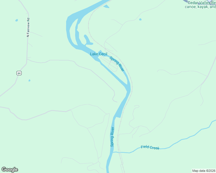 map of restaurants, bars, coffee shops, grocery stores, and more near Unnamed Road in Mammoth Spring