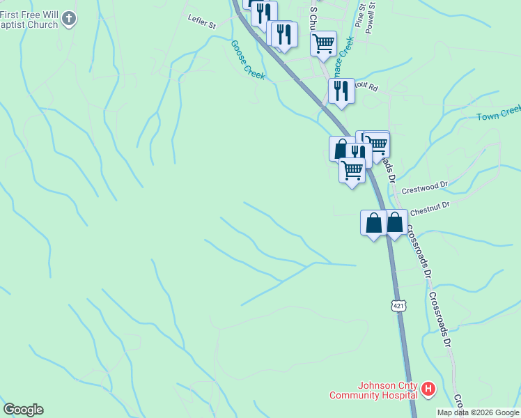 map of restaurants, bars, coffee shops, grocery stores, and more near in Mountain City