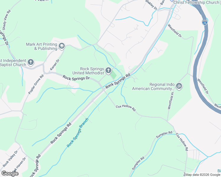 map of restaurants, bars, coffee shops, grocery stores, and more near 1780 Rock Springs Road in Kingsport